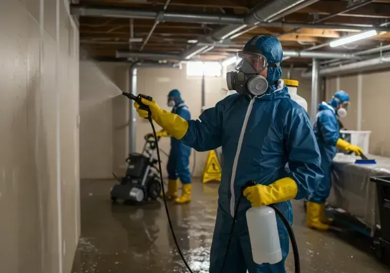 Basement Sanitization and Antimicrobial Treatment process in Baytown, TX